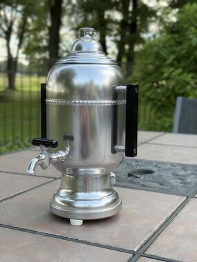 Art Deco Rocket 1940's Keystone Crome Plated Urn Coffee Percolator Rare!